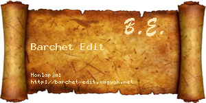 Barchet Edit névjegykártya